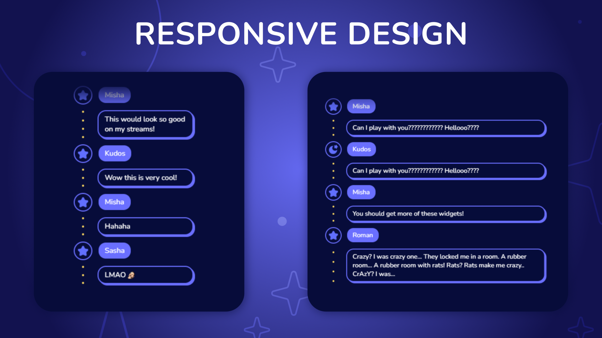 Sky Widget Night Sky Twitch Chat Widget for StreamElements & OBS Studio