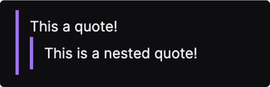 Twitch Panels Quotes formatting