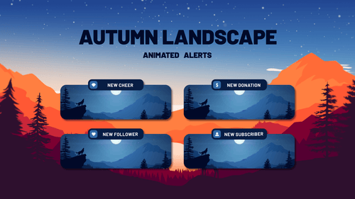 Autumn Landscape - Animated Alerts for Twitch, Youtube and Facebook Gaming