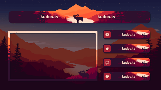 Autumn Landscape — Stream Header, Label and Webcam Overlay Pack for OBS