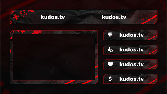 Blaze — Stream Header, Label and Webcam Overlay Pack for OBS