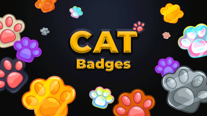 Cat Custom Badges for Twitch, Youtube and Discord  | Download Now!