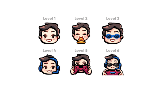 Chibi Boy Custom Badges for Twitch, Youtube and Discord