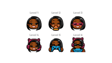 Load image into Gallery viewer, Chibi Girl Custom Badges for Twitch, Youtube and Discord
