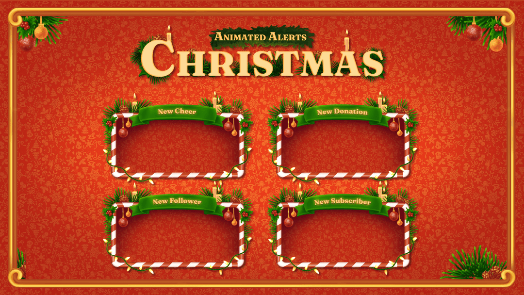Christmas Animated Alerts for Twitch, Youtube and Facebook