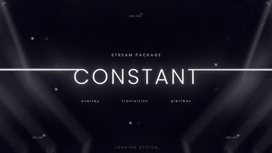 Constant Animated Stream Package with Overlays, Alerts and Transition for Twitch and OBS Studio