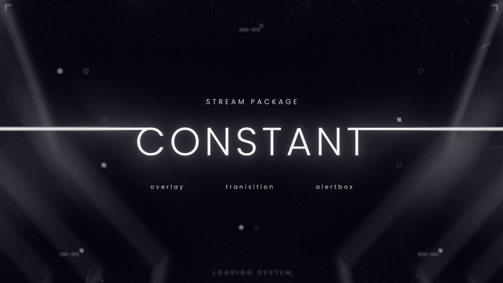 Constant Animated Stream Package with Overlays, Alerts and Transition for Twitch and OBS Studio