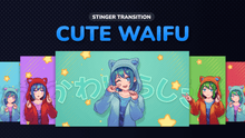 Load image into Gallery viewer, Cute Waifu - Stinger Transition for Twitch, Youtube and Facebook
