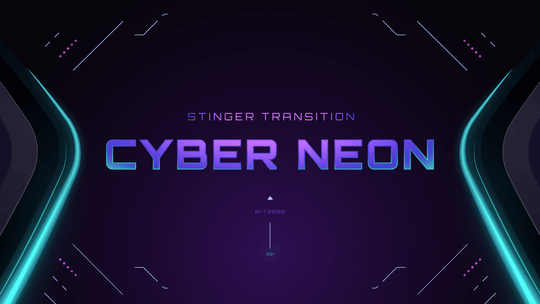 Cyber Neon - Stinger Transition for Twitch, Youtube and Facebook