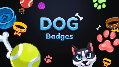 Dog Custom Badges for Twitch, Youtube and Discord  | Download Now!