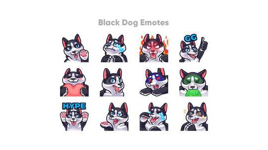 Dog Custom Emotes for Twitch, Youtube and Discord  | Download Now!