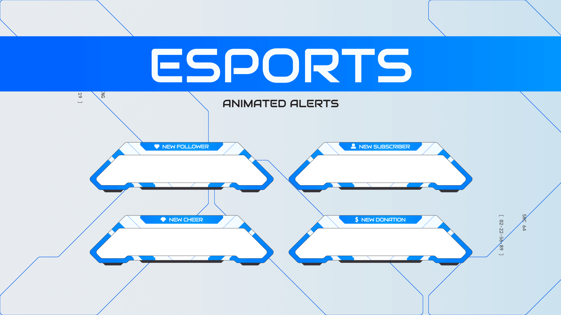 Esports Blue - Animated Alerts for Twitch, Youtube and Facebook