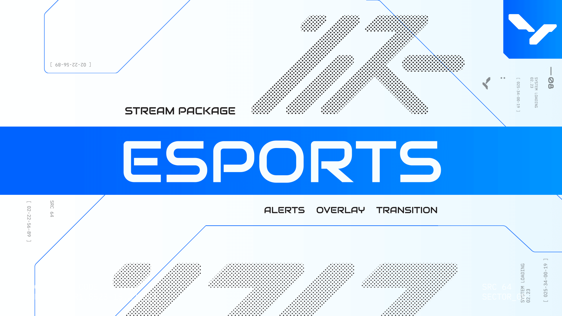 Esports Blue - Twitch Overlay and Alerts Package for OBS Studio