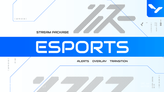 Esports Blue - Twitch Overlay and Alerts Package for OBS Studio
