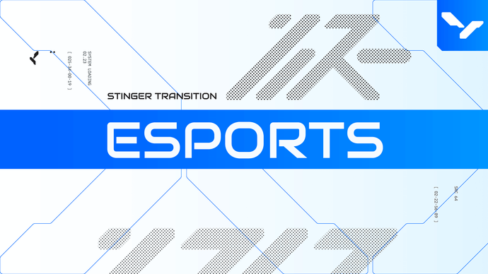 Esports Blue - Stinger Transition for Twitch, Youtube and Facebook