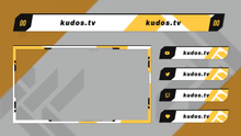 Load image into Gallery viewer, Esports Yellow — Stream Header, Label and Webcam Overlay Pack for OBS
