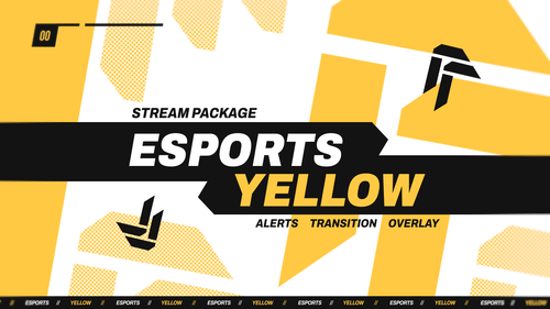 Esports Yellow - Twitch Overlay and Alerts Package for OBS Studio