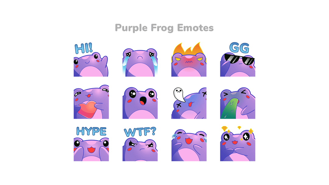Frog Custom Emotes for Twitch, Youtube and Discord