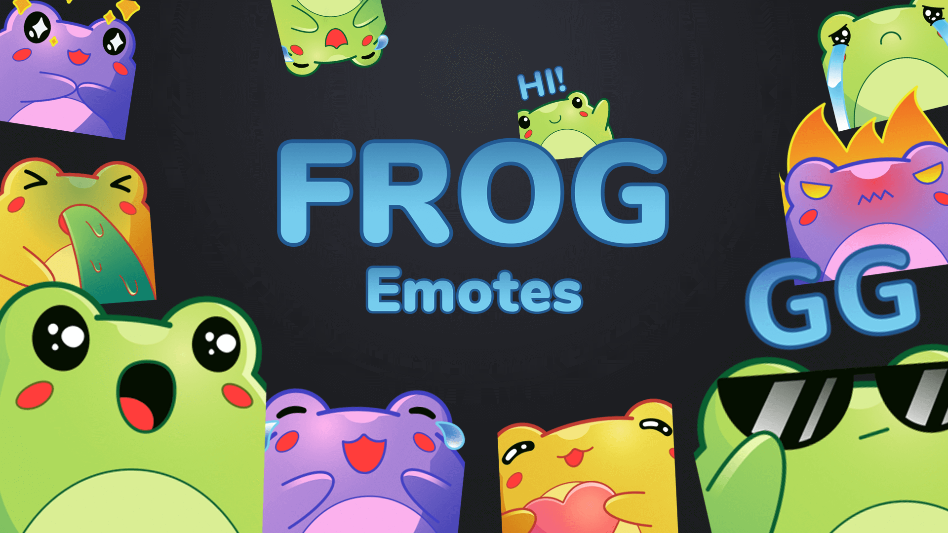 Frog Custom Emotes for Twitch, Youtube and Discord