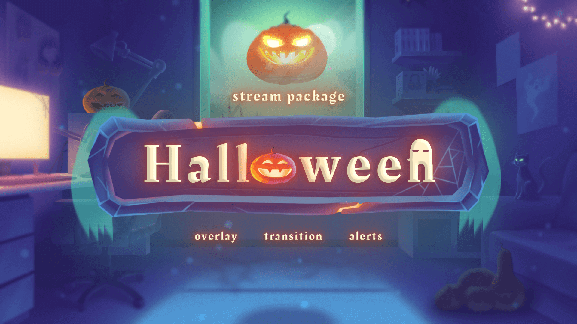 Halloween - Twitch Stream Package, Overlays and Alerts for OBS