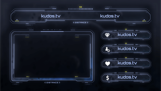 Halo — Stream Header, Label and Webcam Overlay Pack for OBS