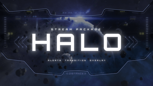 Halo Twitch Overlay and Alerts Package for OBS Studio and Streamlabs
