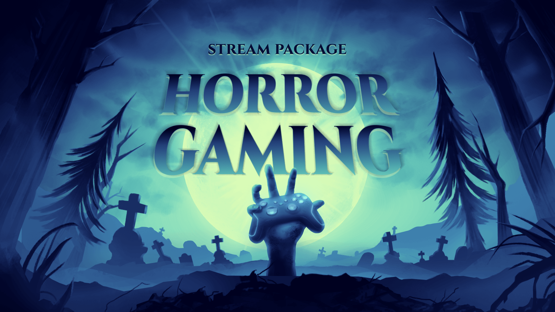 Horror Gaming Stream Overlay & Alerts Package for Twitch and Youtube