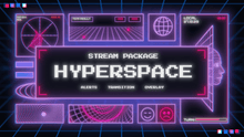 Load image into Gallery viewer, Hyperspace - Twitch Overlay and Alerts Package for OBS Studio
