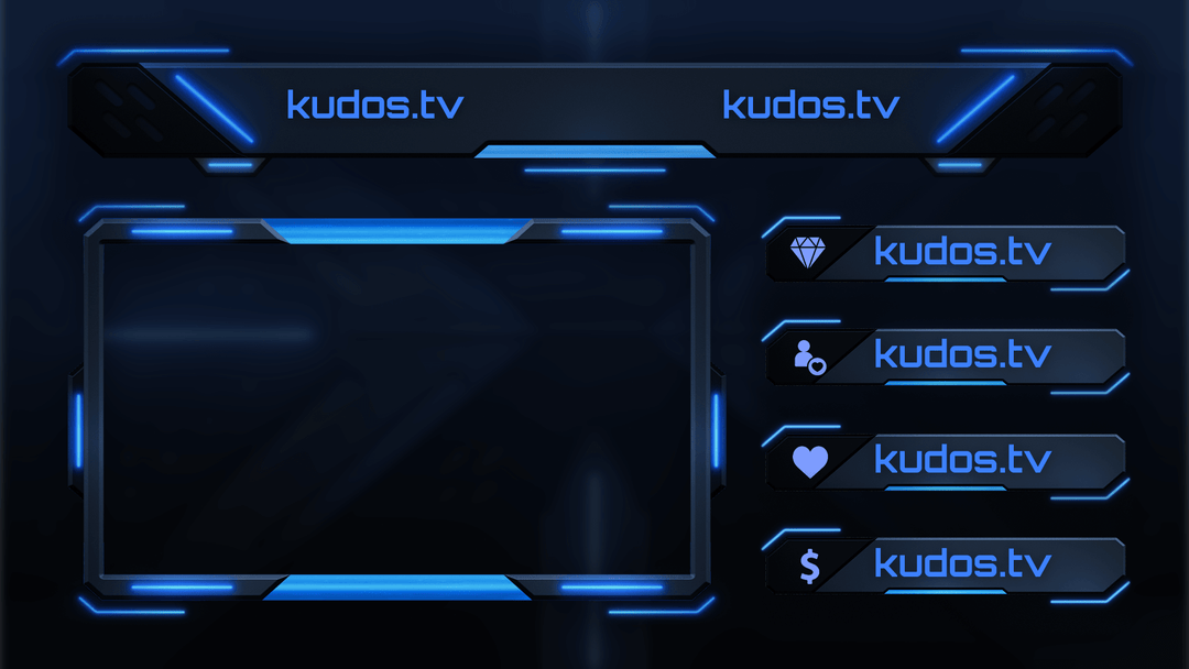 Infinite — Stream Header, Label and Webcam Overlay Pack for OBS