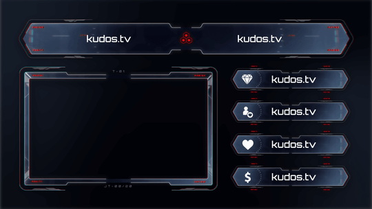 Interface — Stream Header, Label and Webcam Overlay Pack for OBS