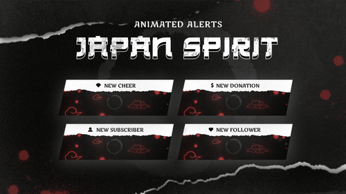 Japan Spirit - Animated Alerts for Twitch, Youtube and Facebook Gaming