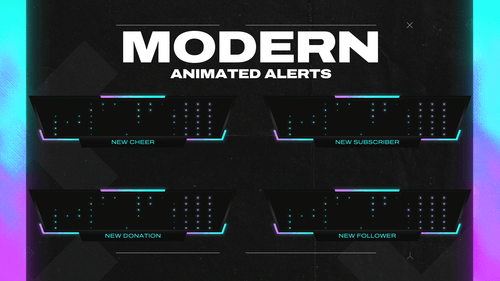 Modern - Animated Alerts for Twitch, Youtube and Facebook Gaming