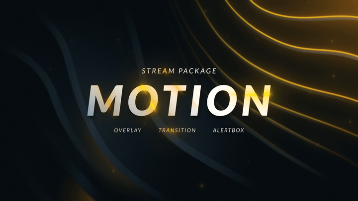 Motion Animated Stream Package with Overlays, Alerts and Transition for Twitch and OBS Studio