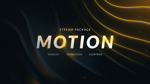 Motion Animated Stream Package with Overlays, Alerts and Transition for Twitch and OBS Studio