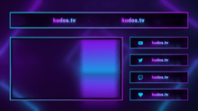 Load image into Gallery viewer, Neon Reflect — Stream Header, Label and Webcam Overlay Pack for OBS
