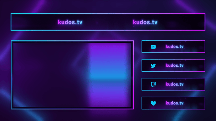 Neon Reflect — Stream Header, Label and Webcam Overlay Pack for OBS