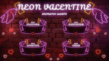 Load image into Gallery viewer, Neon Valentine Animated Alerts for Twitch, Youtube and Facebook
