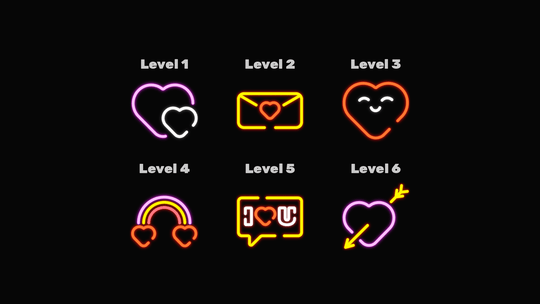 Neon Valentine Badges for Twitch, Youtube and Discord  | Download Now!
