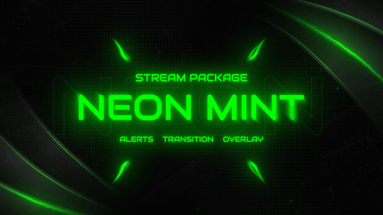 Neon Mint - Twitch Overlay and Alerts Package for OBS Studio