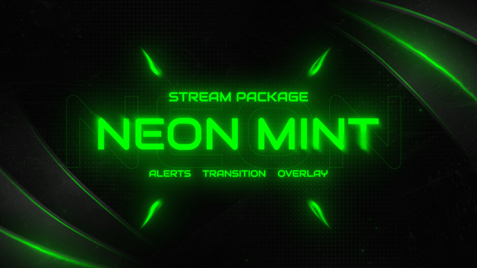 Neon Mint - Twitch Overlay and Alerts Package for OBS Studio