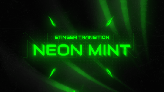 Neon Mint - Stinger Transition for Twitch, Youtube and Facebook