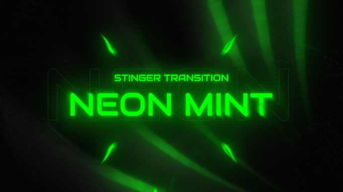 Neon Mint - Stinger Transition for Twitch, Youtube and Facebook