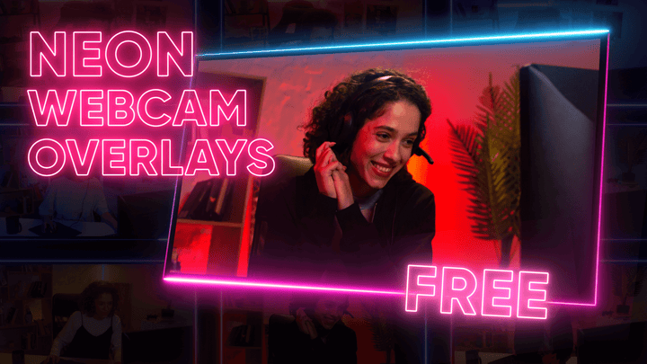FREE Neon Animated Webcam Overlays for OBS Studio & Streamlabs