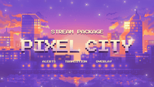 Load image into Gallery viewer, Pixel City - Twitch Overlay and Alerts Package for OBS Studio
