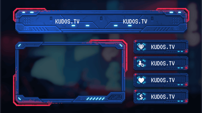 Pixel Neon — Stream Header, Label and Webcam Overlay Pack for OBS