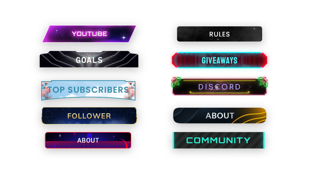 720 FREE Twitch Panels Mega Bundle - Download Now!