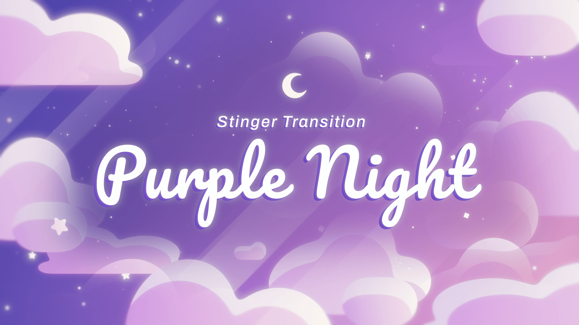Purple Night - Stinger Transition for Twitch, Youtube and Facebook