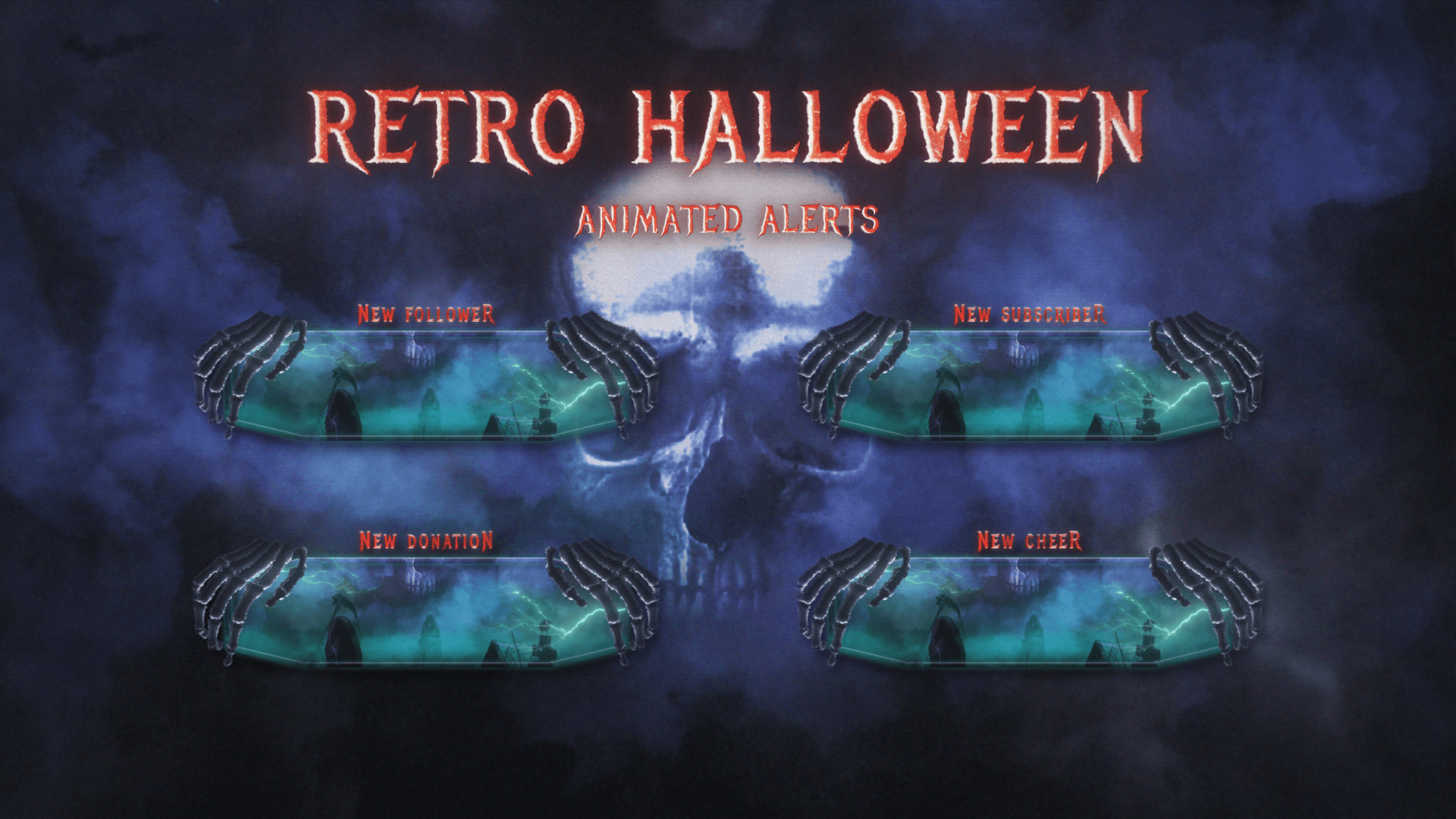 Retro Halloween - Animated Alerts for Twitch, Youtube and Facebook