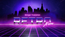 Load image into Gallery viewer, Retro Neon Animated Stinger Transition for OBS Studio and Streamlabs
