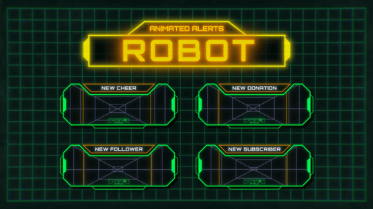Robot - Animated Alerts for Twitch, Youtube and Facebook Gaming